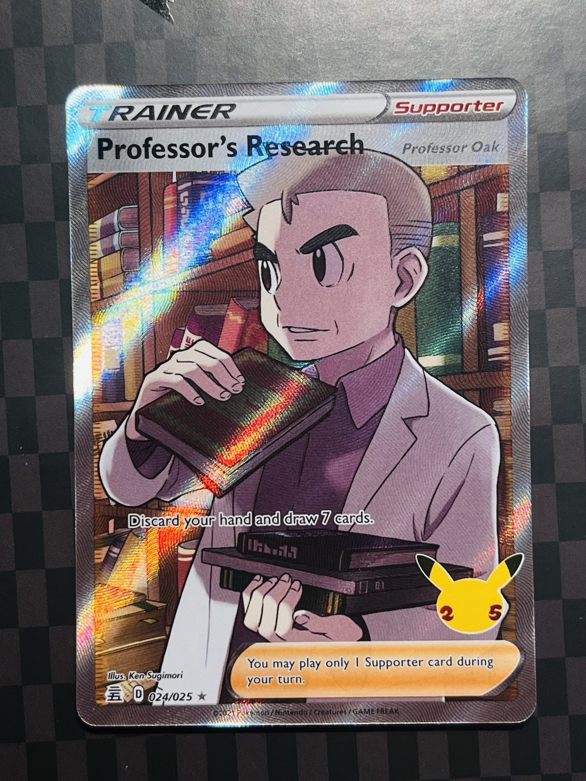 2021 Pokemon SWSH Celebrations Professor's Research: Professor Oak #024/025 NM