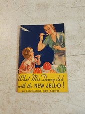 Vintage 1933 "What Mrs Dewey Did With The New Jello" 48 Recipes Booklet