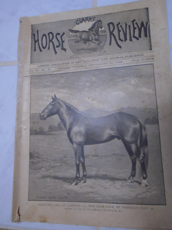 Clarks Horse Review - September 20 1892 - Vol VI No 12 - Antique Racing Guide