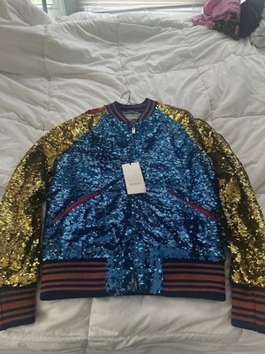 Gucci LOVED Sequin Bomber Jacket Blind For Love Collection 2018 Men s OS