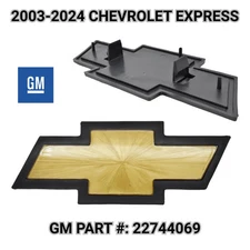 OEM NEW Front Grille Bowtie Emblem Gold w/Black Trim 03-24 Express 22744069