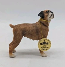 Vintage Leonardo Collection Boxer Dog Nursing Mom Pup Figurine