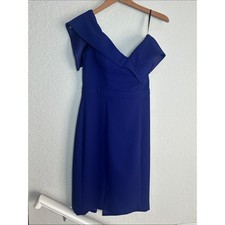 Xscape One-Shoulder Cocktail Dress Classic Evening Event Wedding Blue Purple