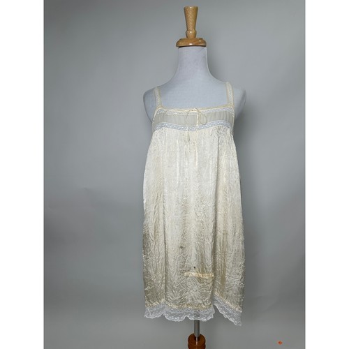 Vintage 1920s Step In Teddy Silk Lace Lingerie Cream Flapper Chemise Antique