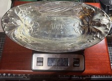 Vintage sterling silver dish plate 9.5OZ/270 Grams 13&rdquo;x5&rdquo;x3&rdquo; dimension