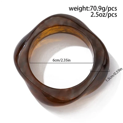 Transparentes Armband Aus Acryl, Modernes Geometrisches Design, 6 Cm Groß - Bild 1 von 4
