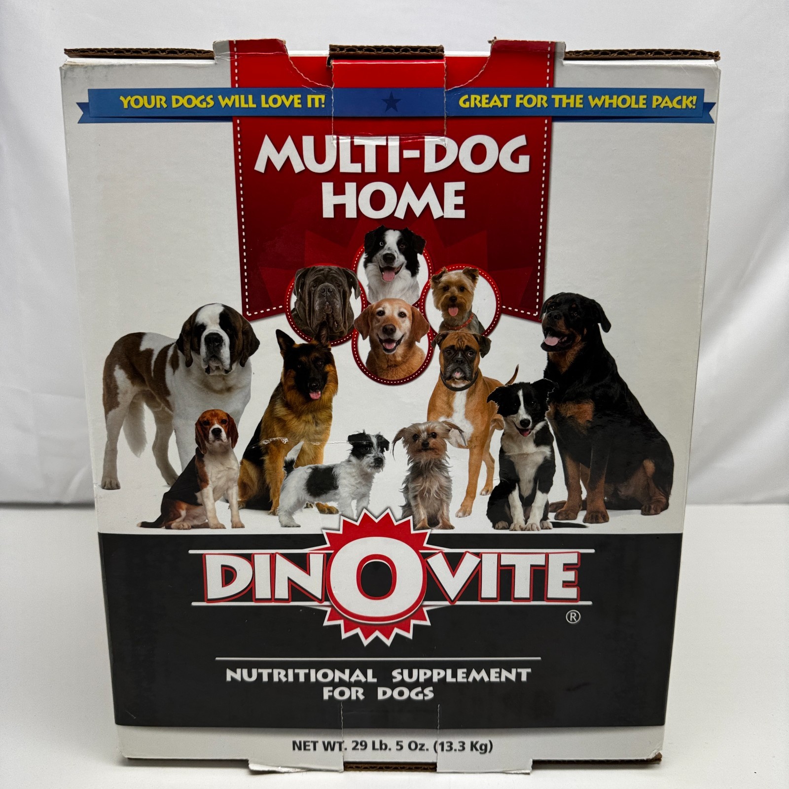 DinOvite Multi-Dog Home Nutritional Supplement 29.5lb HUGE BOX