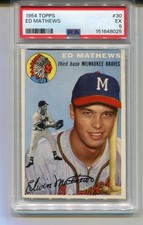 1954 Topps Ed Mathews Milwaukee Braves #30 PSA 5