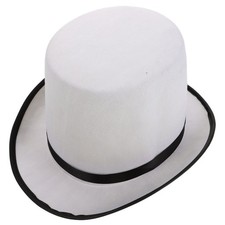 Chapeau melon blanc chapeau de magicien habiller accessoire de costume pour