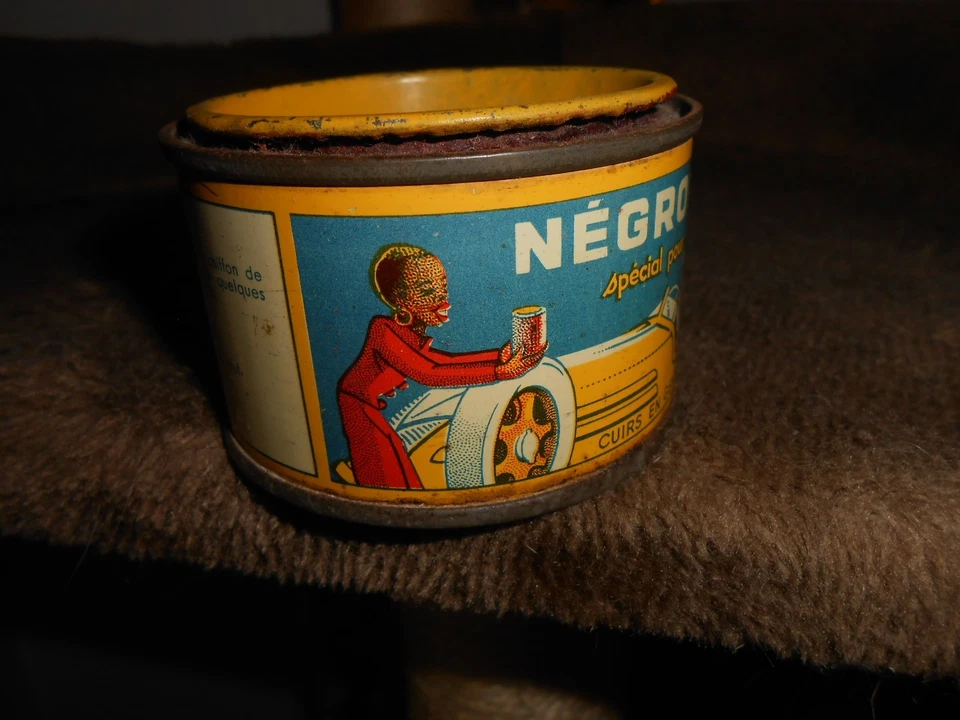 ANCIENNE BOITE POT  NEGROCUIRS, PATE GRAISSE NEUVE PLEINE AUTOMOBILLE GARAGE.TBE - Photo 2/4