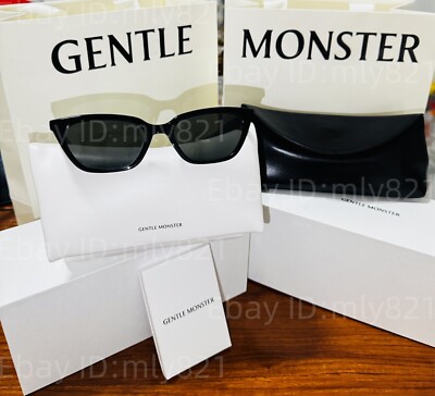 GentleMonster Sunglasses Loti 01 Black Frame Black Lenses | eBay