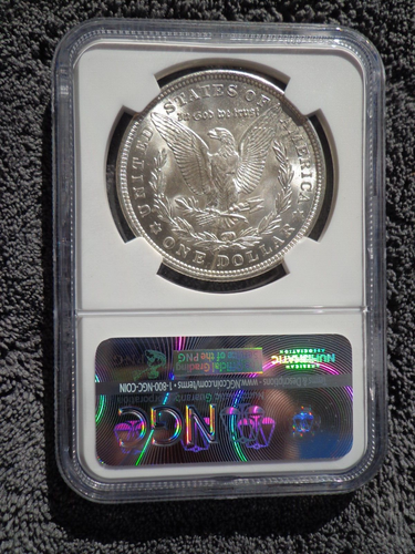 1921 NGC MS64 MORGAN SILVER DOLLAR NEAR BLAST WHITE EDMUND C. MOY Blue Label - Picture 2 of 2