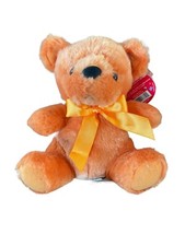 First and Main Orange Teddy Bear Rainbow Bears Plush Toy Stuffed Animal 6.5"