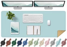 Large Desk Pad 47.2'' x 23.6'' Office Desk Mat Computer Mat for Desk Leather ...