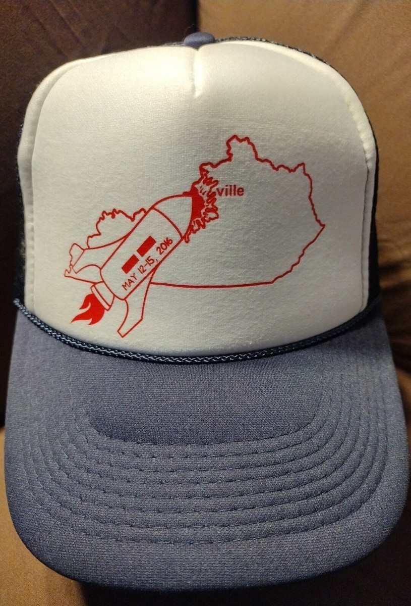 OTTO Kentucky Navy Blue & Cream Embroidered Trucker Hat OTTO CAP Low Profile Mesh Back Trucker Hat | 83-473 | Free  main image 4