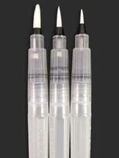 Watercolor 3 Piece EMPTY Fine Brush Marker Set Art Supplies