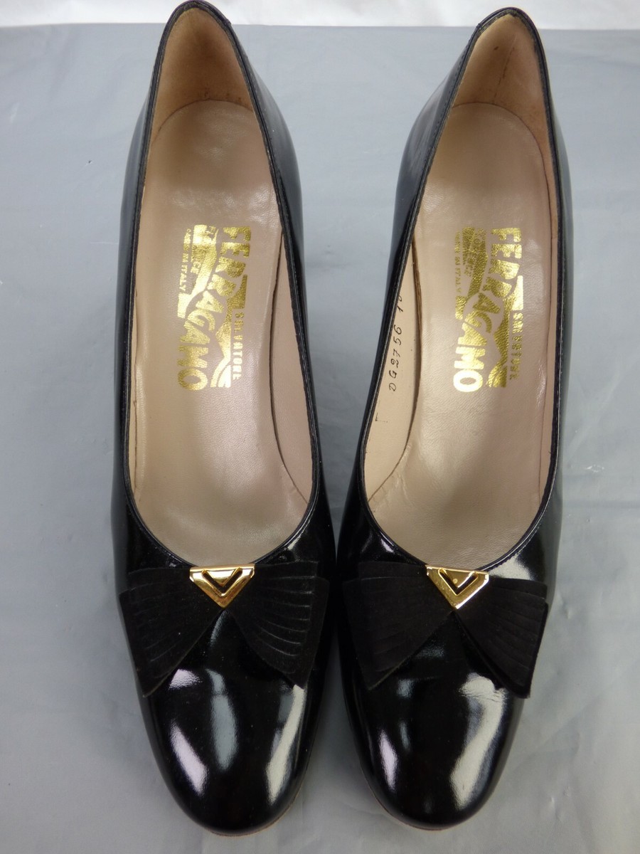 Vintage Shoes Salvatore Ferragamo Heels Bow Detail Court UK