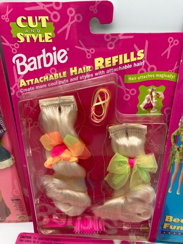 Barbie Lot Of 4 Outfits and 1 Hair Attachable All new in pkg. Vtg. 1992-1994 - Picture 5 of 15