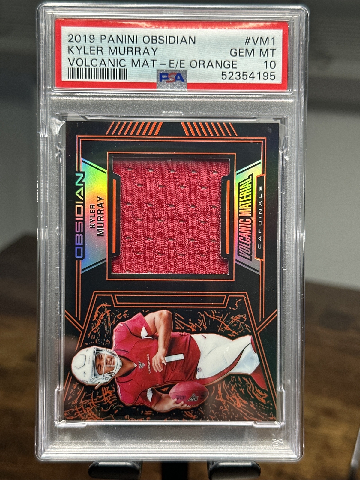 Kyler Murray Panini Obsidian Volcanic Material #VM1 Electric Etch Orange