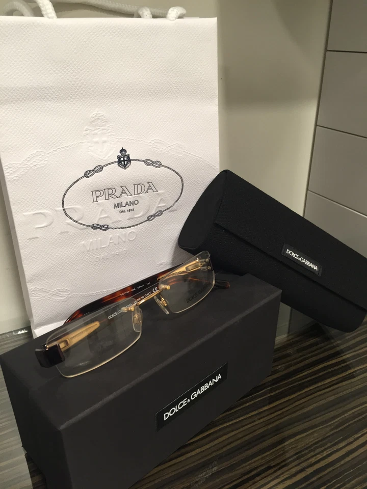 Nuevo Dolce Gabbana DG 1153 068 Auténtico Marco Rx 52mm Anteojos D G FUNDA Foto 3 de 4