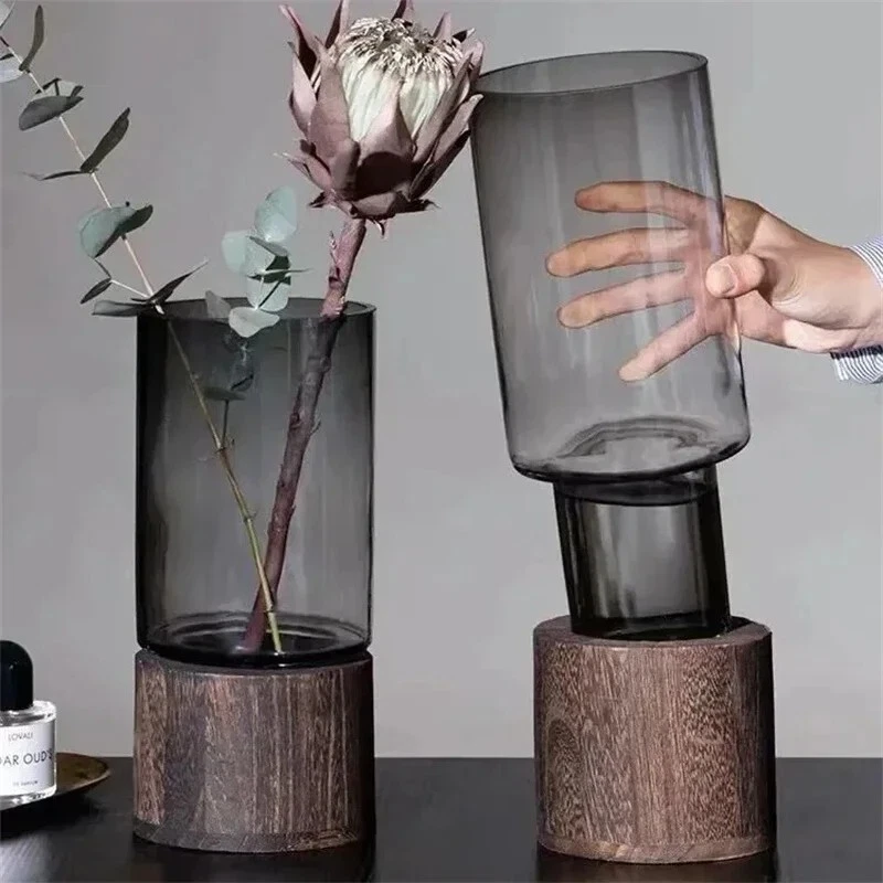 Vase Zylinder Einfaches Design Wohnzimmer Duftstäbchen Halter Deko Geschenk - Bild 2 von 4