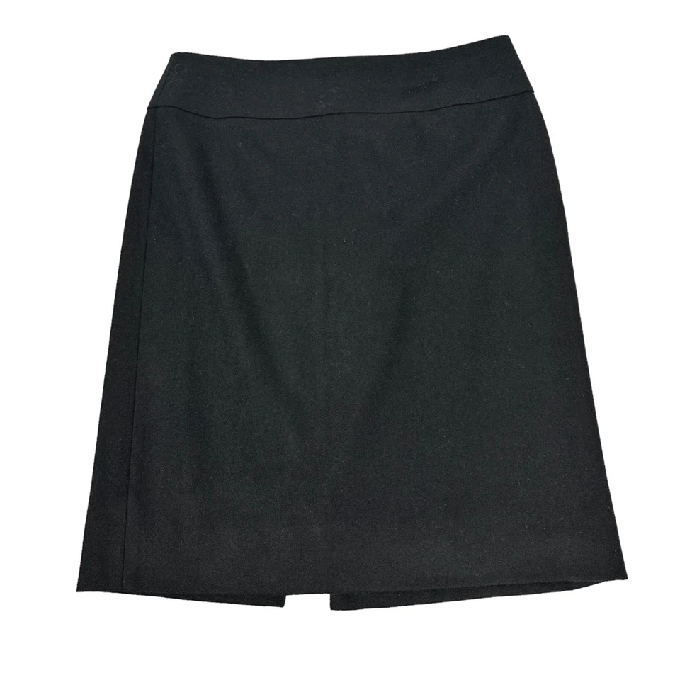 Falda de lana lápiz hasta la rodilla Banana Republic negra talla 8