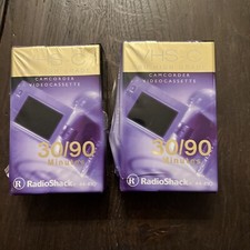 New Sealed Radio Shack VHS-C PRO HIGH GRADE Camcorder Videocassette 30/90 Min X2