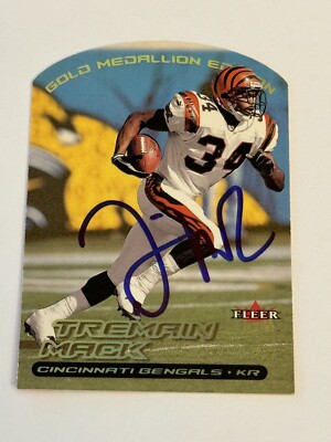 Tremain Mack 2000 Fleer Ultra Gold Medallion Signed Autograph Cincinnati Bengals