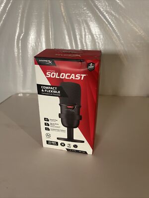 HyperX Solocast Wired Cardioid USB Condenser Gaming and Streaming Microphone