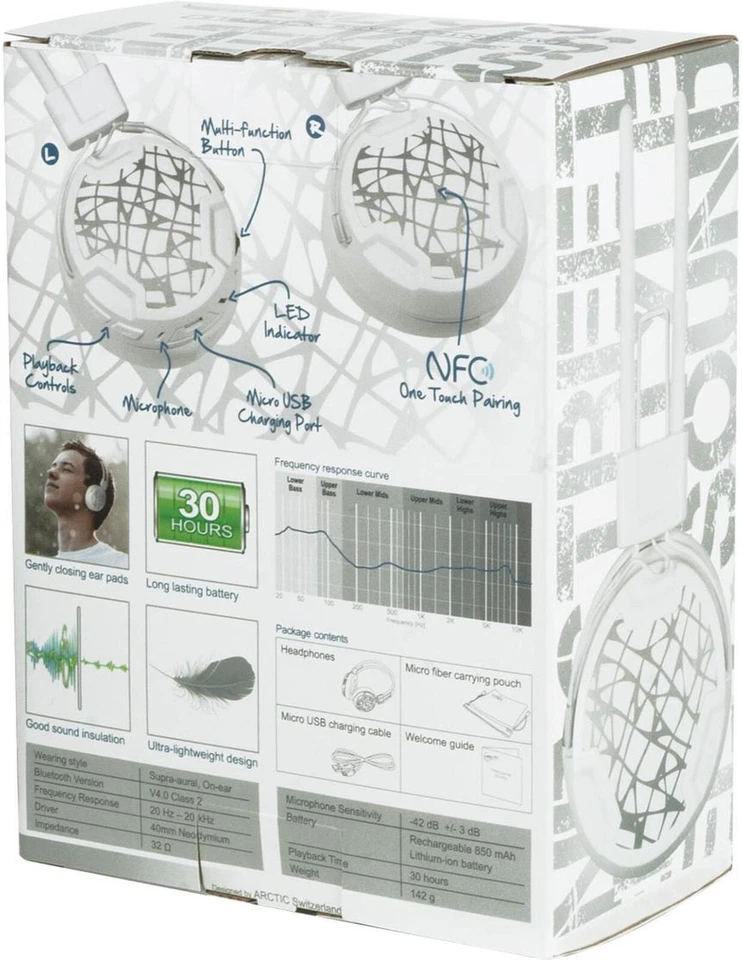 ARCTIC P604 Inalámbricos, Auriculares Dinámicos Bluetooth 4.0, Diseño On-Ear Foto 2 de 4