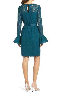 NEW SHANI Long Sleeve Lace Sheath DRESS SIZE 2 $408 AZURE BLUE NORDSTROM |  eBay