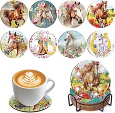 "Sitsink Horse Diamond Painting Kits - 8 Pcs Art Coasters horse "