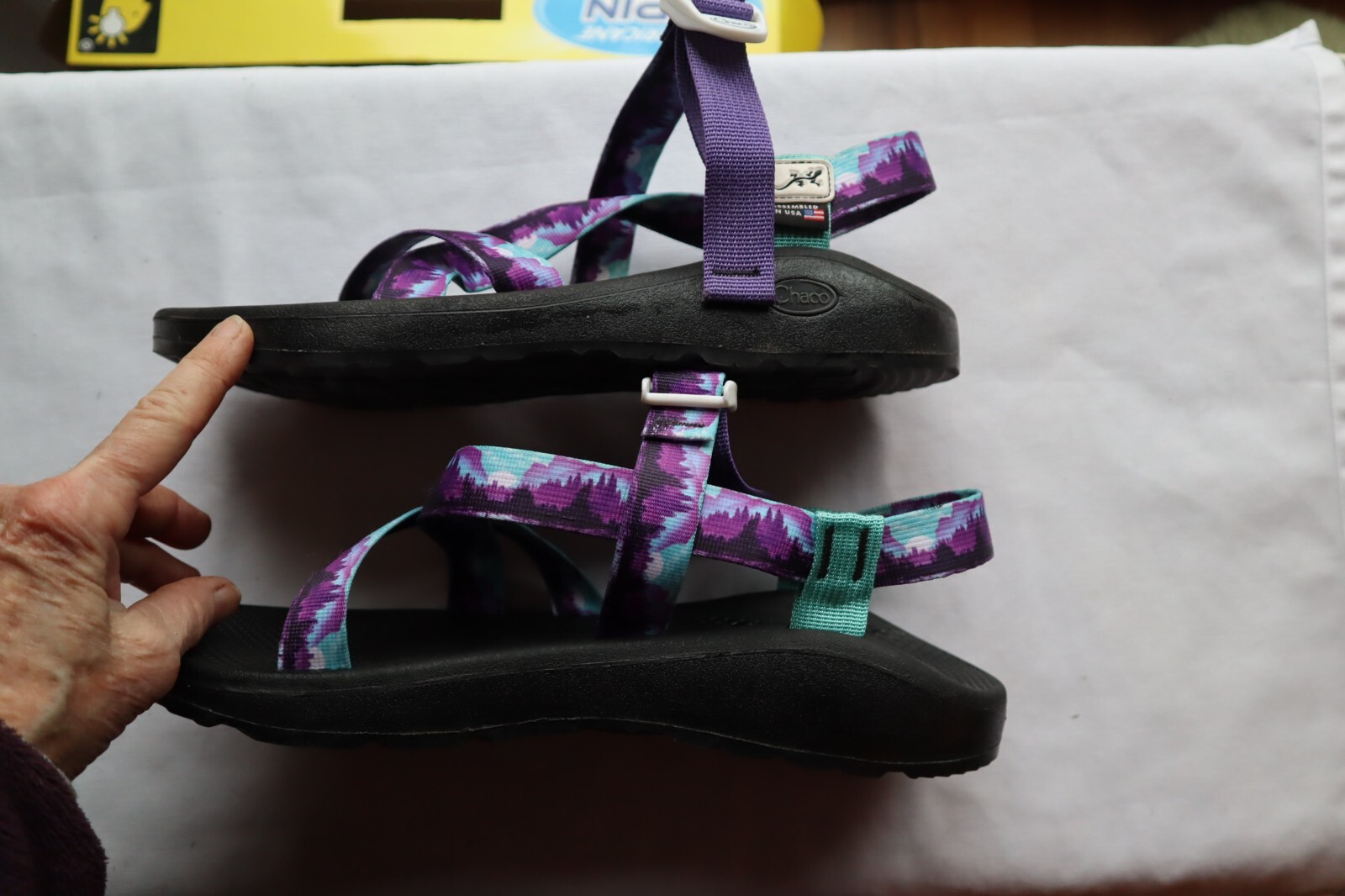 Multicolored Webbed Strap CHACO Slingback Sandals… - image 3