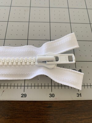 30  White #8 V Heavy Duty YKK Dual Pulls Outdoor Boat Bimini Tent