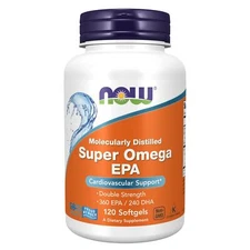 NOW Super Omega EPA Fish Oil Double Strength  120 Softgels, Cardiovascular
