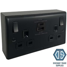 BG Nexus Matt Black Switches & Sockets Full Range Black Inserts Free Postage