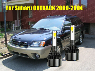 LED ForSubaru OUTBACK 2000-2004 Headlight Kit H1 6000K White CREE Bulbs Low Beam