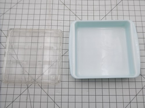 Pyrex 8" Square Turquoise Ovenware Baking Dish #222 Vintage - Picture 2 of 8