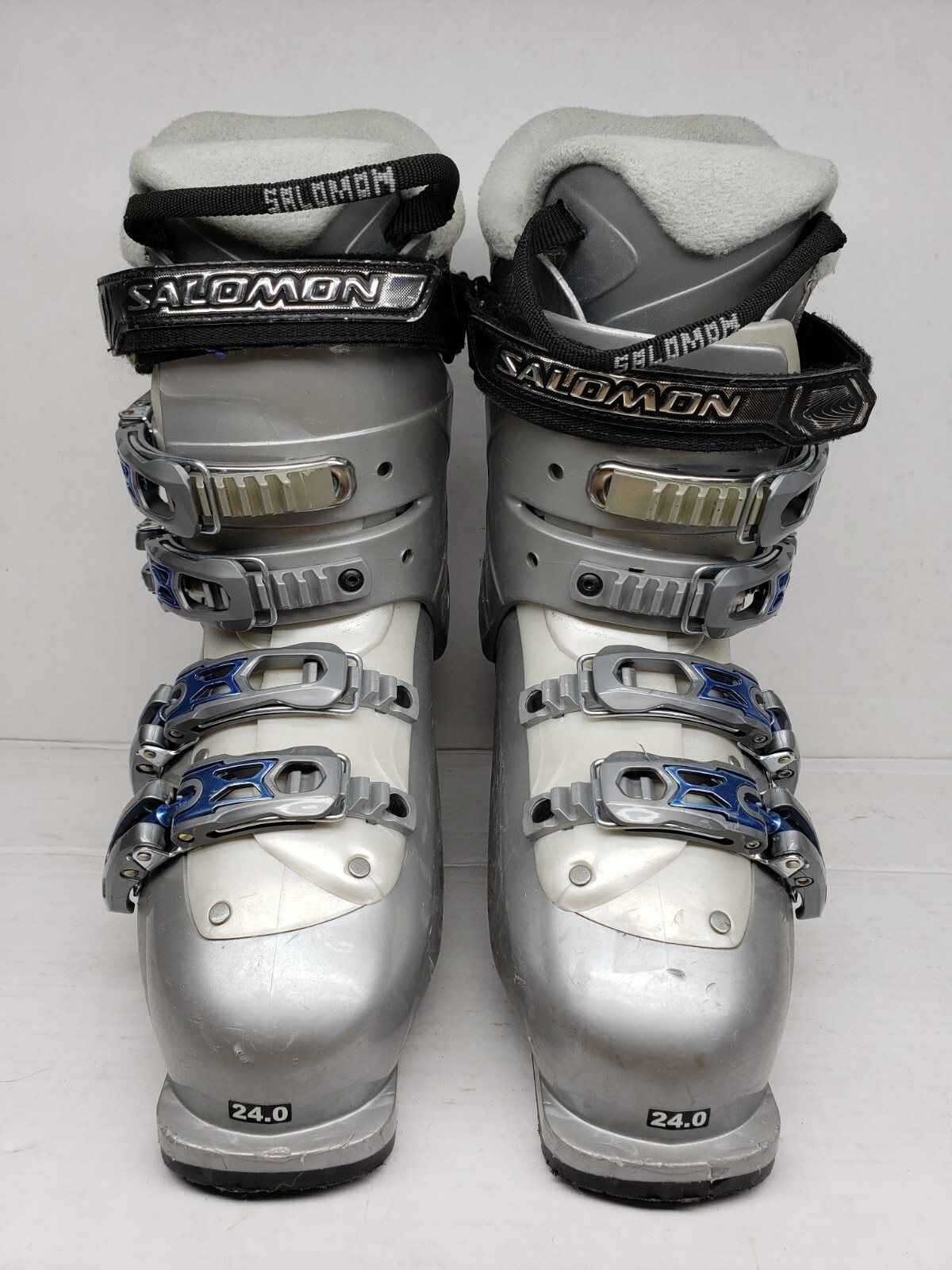 Salomon Irony4 stivali da sci usati donna Mondo taglia 24 US WMS 7 solette superpiedi