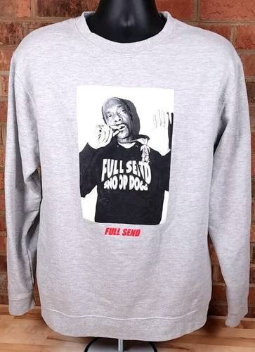 Full Send Snoop Dogg Gray Mens Large Crewneck Sweatshirt