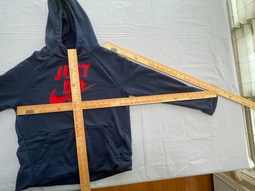 Nike Dri-Fit Pullover Hoodie Youth XL Just Do it Blue red Sweater Boys -723 - Picture 4 of 4