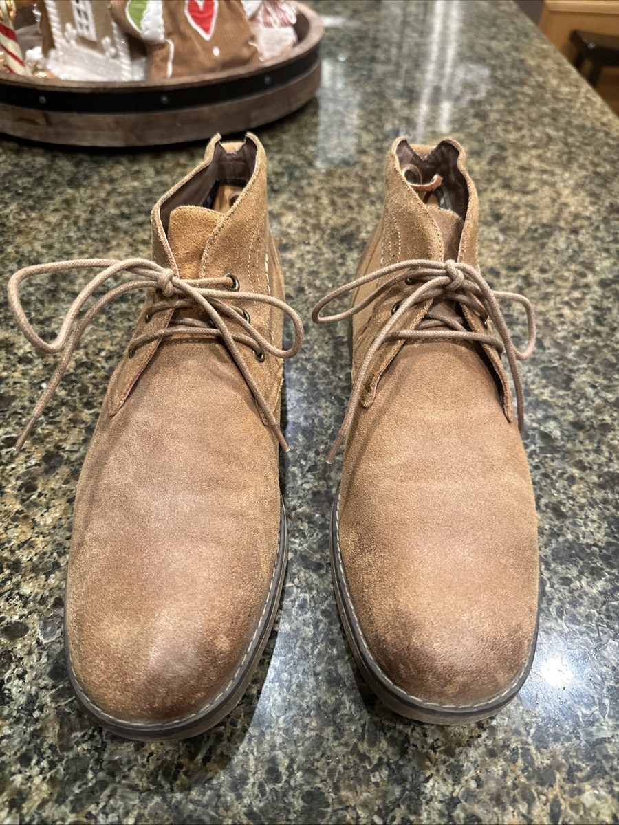 Roan Mens Pharos Tan Suede Lace Up Chukka Boots Size 10 Tub1 UK