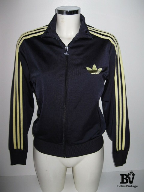 WOMEN'S ADIDAS ORIGINALS TRACKSUIT JACKET TOP BROWN-GOLD ZIP SIZE UK 10 | eBay