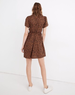 brown wrap mini dress TAHITI WRAP MINI DRESS MOCHA / S