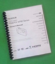 Owners Manual for Fujifilm XP90 XP-90 Camera 138 Pages W/Clear Covers 