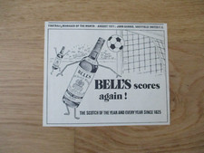 BELL'S Football Manager des Monats: JOHN HARRIS - Sheffield U Originalanzeige