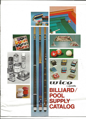 1975 Wico Billiard/Pool Supply Catalog-Game Room-Pool Sticks-Pool Chalk-Cue  Ball | eBay