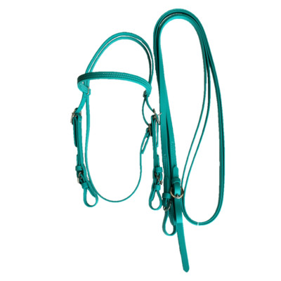 New western Beta Biothane Buckle Browband Bridle w/8' Split Reins Several colors