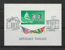 TOGO , 1962 , KENNEDY , SOUVENIR SHEET , IMPERF , MNH , CV$6