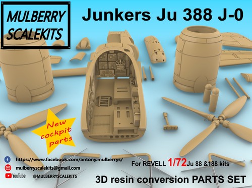 1/72 JUNKERS JU 388 J-0 NACHTJÄGER RESIN CONVERSION SET MULBERRY SCALE KITS - Imagen 8 de 17